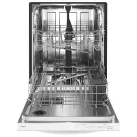 Whirlpool 24" 50dB Built-In Dishwasher with Stainless Steel Tub (WDT740SALW) - White