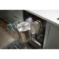 Whirlpool 24" 50dB Built-In Dishwasher with Stainless Steel Tub (WDT740SALW) - White