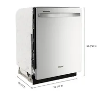 Whirlpool 24" 50dB Built-In Dishwasher with Stainless Steel Tub (WDT740SALZ) - Stainless Steel