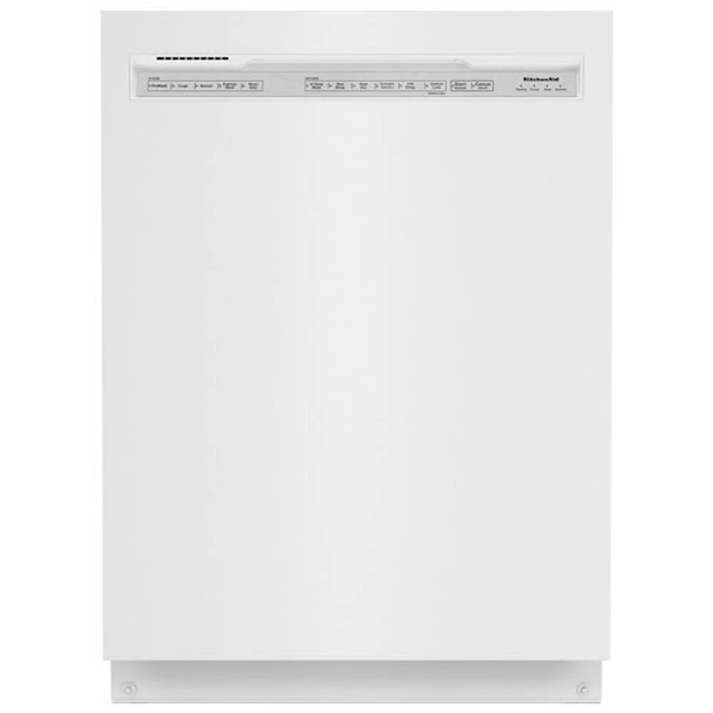 KitchenAid 24" 47dB Built-In Dishwasher with Stainless Steel Tub (KDFE104KWH) - White