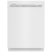 KitchenAid 24" 47dB Built-In Dishwasher with Stainless Steel Tub (KDFE104KWH) - White