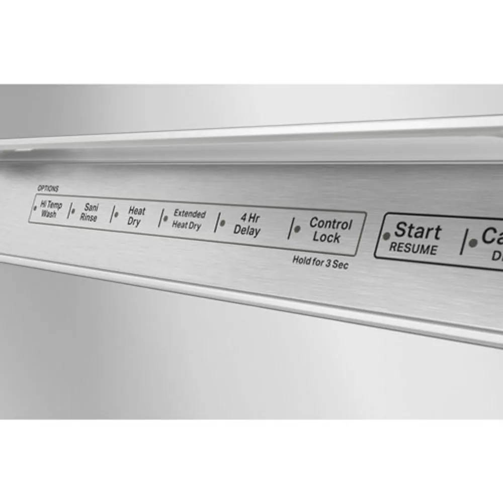 KitchenAid 24" 47dB Built-In Dishwasher with Stainless Steel Tub (KDFE104KWH) - White