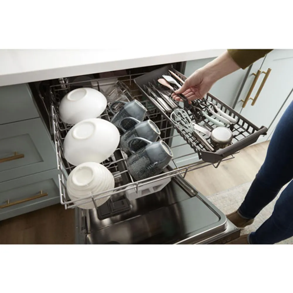Whirlpool 24" 47dB Built-In Dishwasher w/ Stainless Steel Tub & Third Rack (WDT970SAKZ) - Stainless Steel