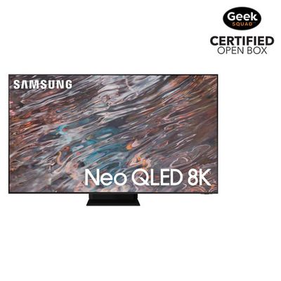Open Box - Samsung 65" 8K UHD HDR Mini-LED Tizen OS Smart TV (QN65QN800AFXZC) - 2021 - Stainless Steel