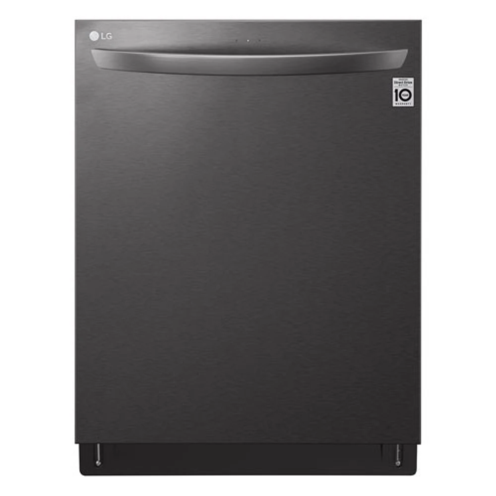 Lave-vaisselle encastrable 24 po 46 dB avec troisième panier de LG (LDTS5552D) - Inox noir