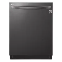 Lave-vaisselle encastrable 24 po 46 dB avec troisième panier de LG (LDTS5552D) - Inox noir