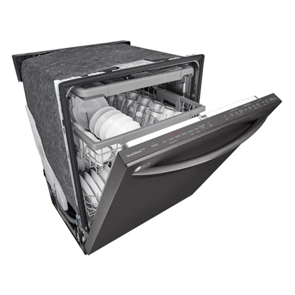 Lave-vaisselle encastrable 24 po 46 dB avec troisième panier de LG (LDTS5552D) - Inox noir