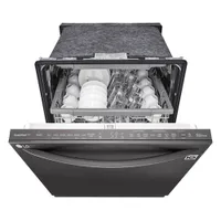 Lave-vaisselle encastrable 24 po 46 dB avec troisième panier de LG (LDTS5552D) - Inox noir