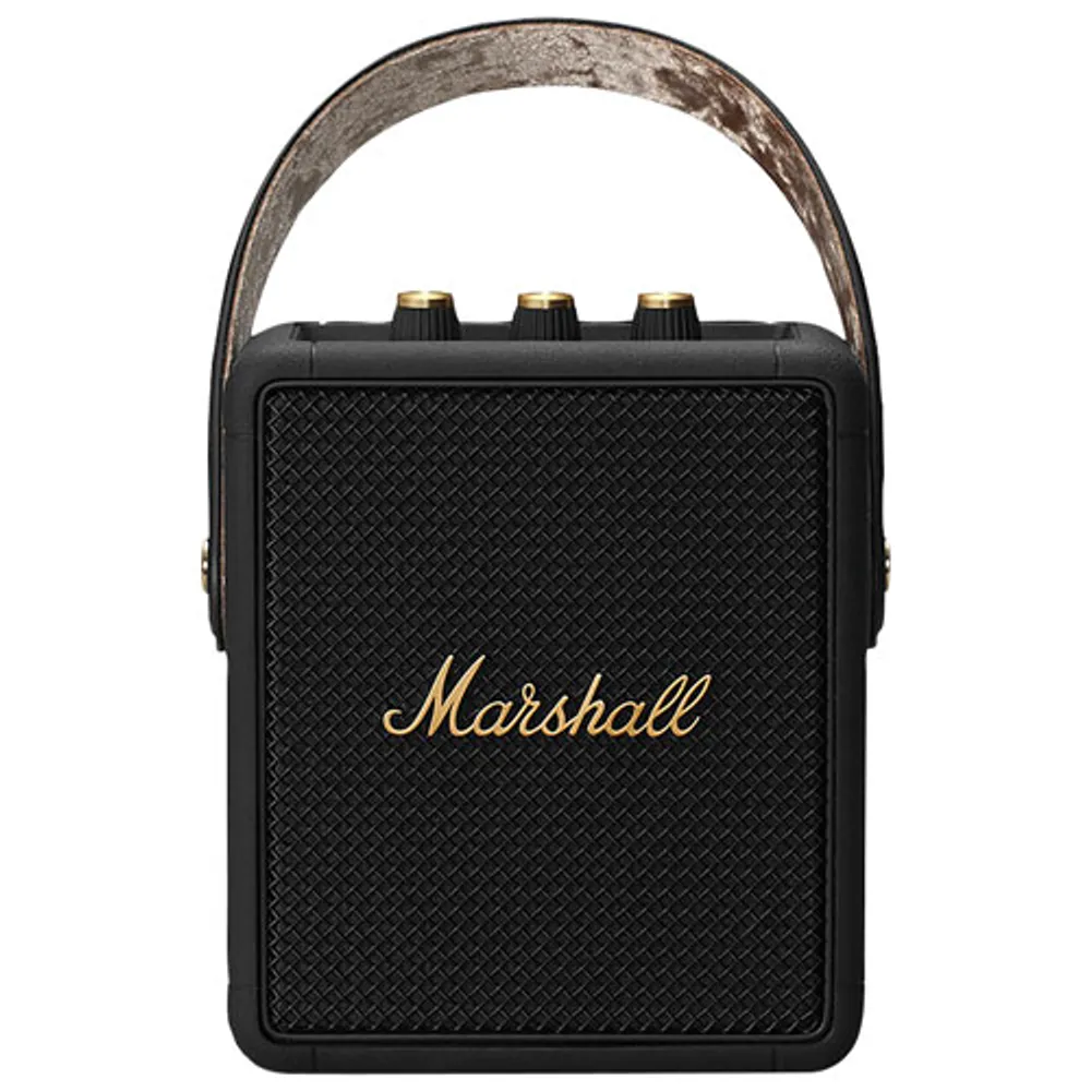 Marshall Stockwell II Splashproof Bluetooth Wireless Speaker - Black/Brass