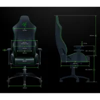 Razer Iskur X Ergonomic Faux Leather Gaming Chair - Black/Green