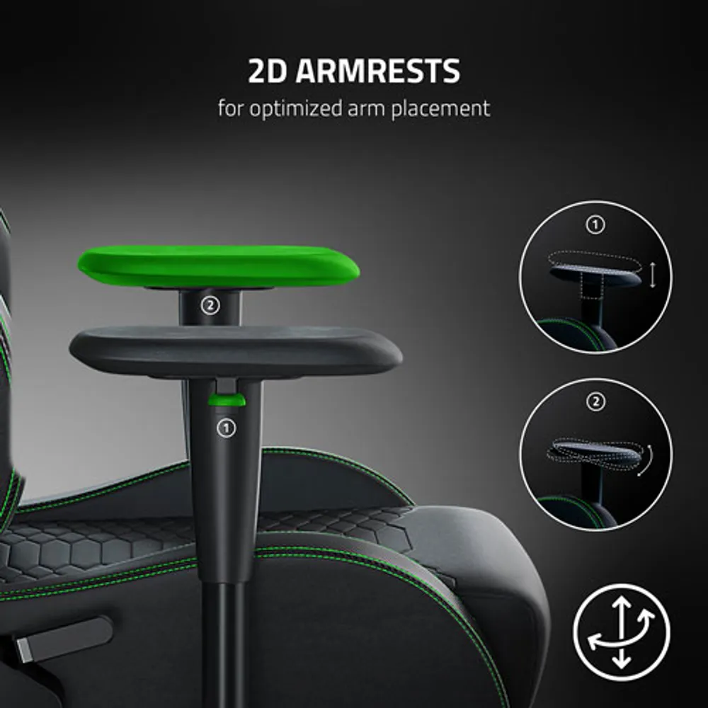 Razer Iskur X Ergonomic Faux Leather Gaming Chair - Black/Green