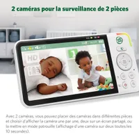 LeapFrog 5" Video Wi-Fi Baby Monitor with 2 Cameras, Night Vision, Zoom & 2-Way Audio (LF815-2HD)