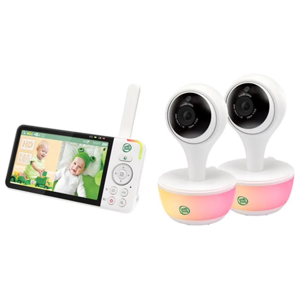 LeapFrog 5" Video Wi-Fi Baby Monitor with 2 Cameras, Night Vision, Zoom & 2-Way Audio (LF815-2HD)