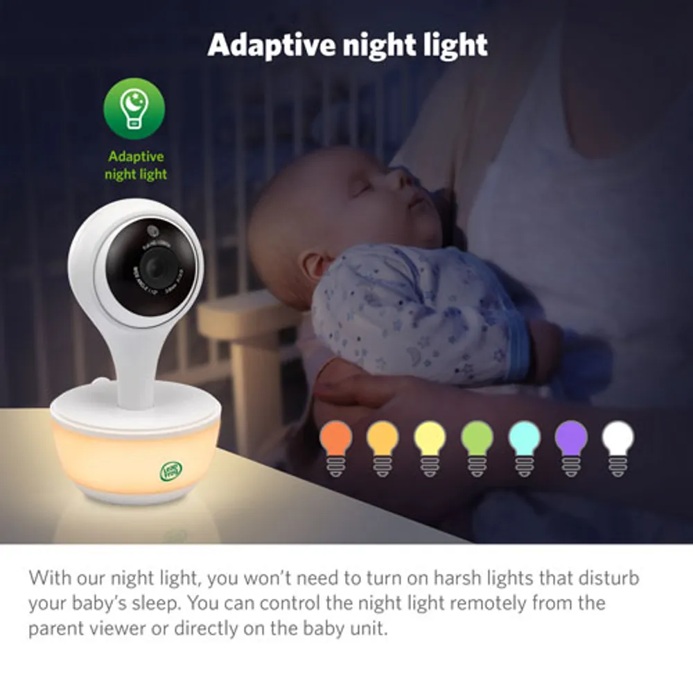 LeapFrog 5" Video Wi-Fi Baby Monitor with 2 Cameras, Night Vision, Zoom & 2-Way Audio (LF815-2HD)