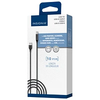Câble d'imprimante USB-A à USB-B de 3 m (10 pi) d'Insignia (NS-PC2A2B10-C)