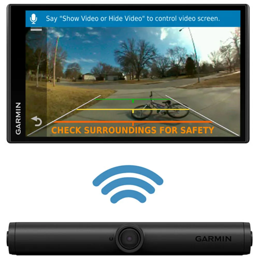 Garmin BC 40 Backup Camera with License Plate Mount & Wi-Fi