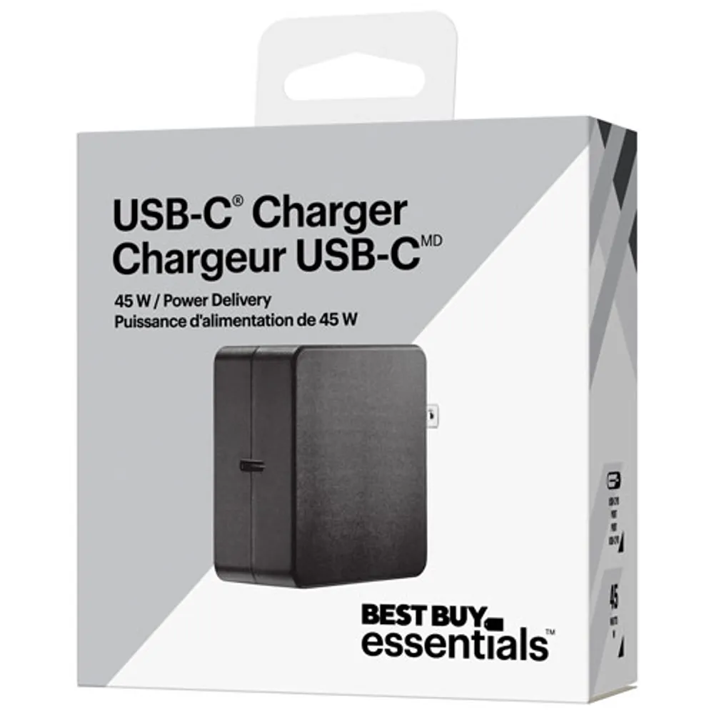 Chargeur mural USB-C PD et PPS de 45 W Best Buy Essentials