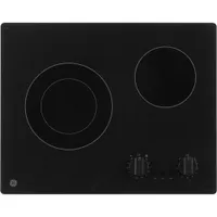 GE 21" 2-Element Electric Cooktop (JP3021DPBB) - Black