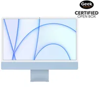 Boîte ouverte - iMac 24 po Apple (printemps 2021) - Bleu (M1 Apple/proc. 7 coeurs/SSD 256 Go/RAM 8 Go) - Ang