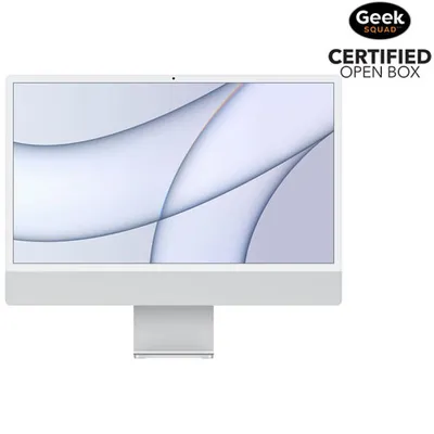 Open Box - Apple iMac 24" (Spring 2021) - Silver (Apple M1 Chip/-Core GPU/256GB SSD/8GB RAM