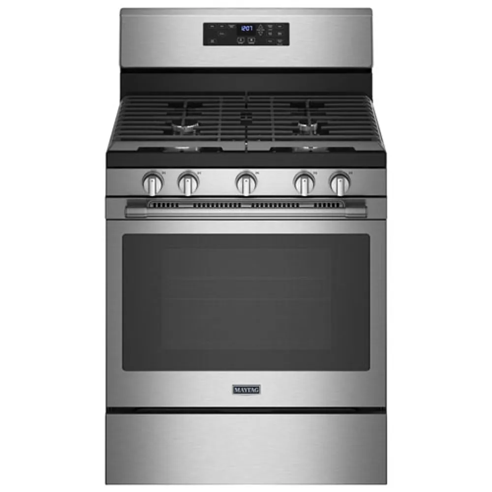 Maytag 30" 5.0 Cu. Ft. Fan Convection 5-Burner Gas Air Fry Range (MGR7700LZ) -Stainless Steel