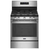 Maytag 30" 5.0 Cu. Ft. Fan Convection 5-Burner Gas Air Fry Range (MGR7700LZ) -Stainless Steel