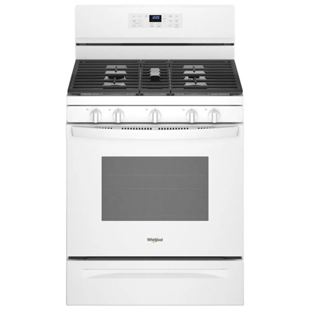 Whirlpool 30" 5.0 Cu. Ft. Self-Clean 5-Burner Freestanding Gas Air Fry Range (WFG550S0LW) - White