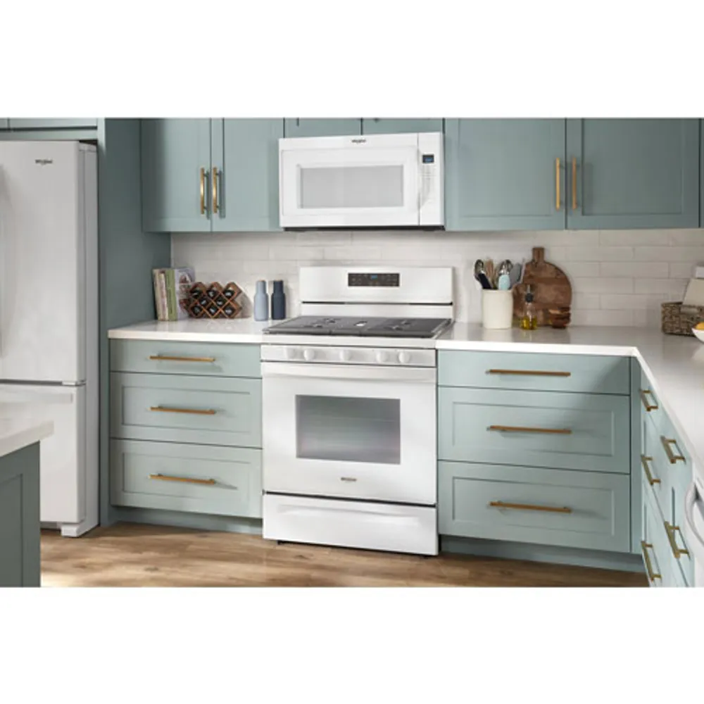 Whirlpool 30" 5.0 Cu. Ft. Self-Clean 5-Burner Freestanding Gas Air Fry Range (WFG550S0LW) - White