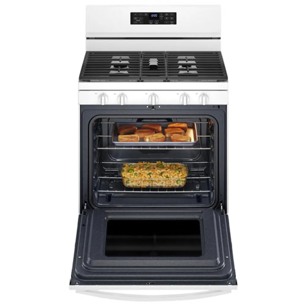 Whirlpool 30" 5.0 Cu. Ft. Self-Clean 5-Burner Freestanding Gas Air Fry Range (WFG550S0LW) - White