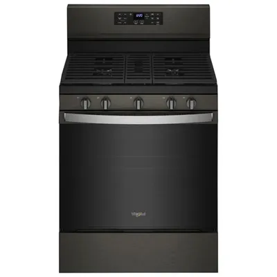 Whirlpool 30" 5.0 Cu. Ft. Self-Clean 5-Burner Gas Air Fry Range (WFG550S0LV) - Black Stainless