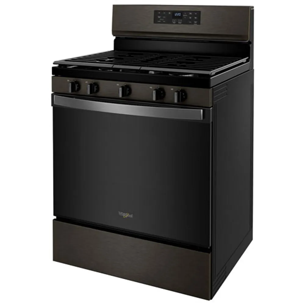 Whirlpool 30" 5.0 Cu. Ft. Self-Clean 5-Burner Gas Air Fry Range (WFG550S0LV) - Black Stainless