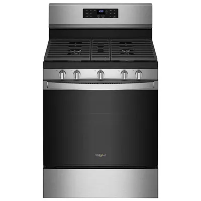 Whirlpool 30" 5.0 Cu. Ft. Self-Clean 5-Burner Gas Air Fry Range (WFG550S0LZ) -Stainless Steel