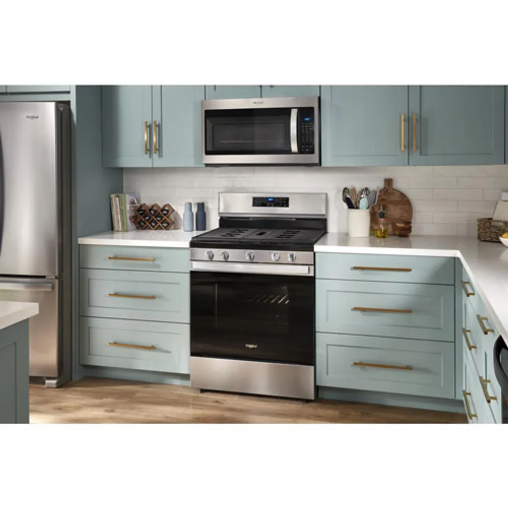 Whirlpool 30" 5.0 Cu. Ft. Self-Clean 5-Burner Gas Air Fry Range (WFG550S0LZ) -Stainless Steel