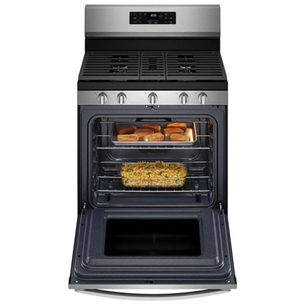 Whirlpool 30" 5.0 Cu. Ft. Self-Clean 5-Burner Gas Air Fry Range (WFG550S0LZ) -Stainless Steel