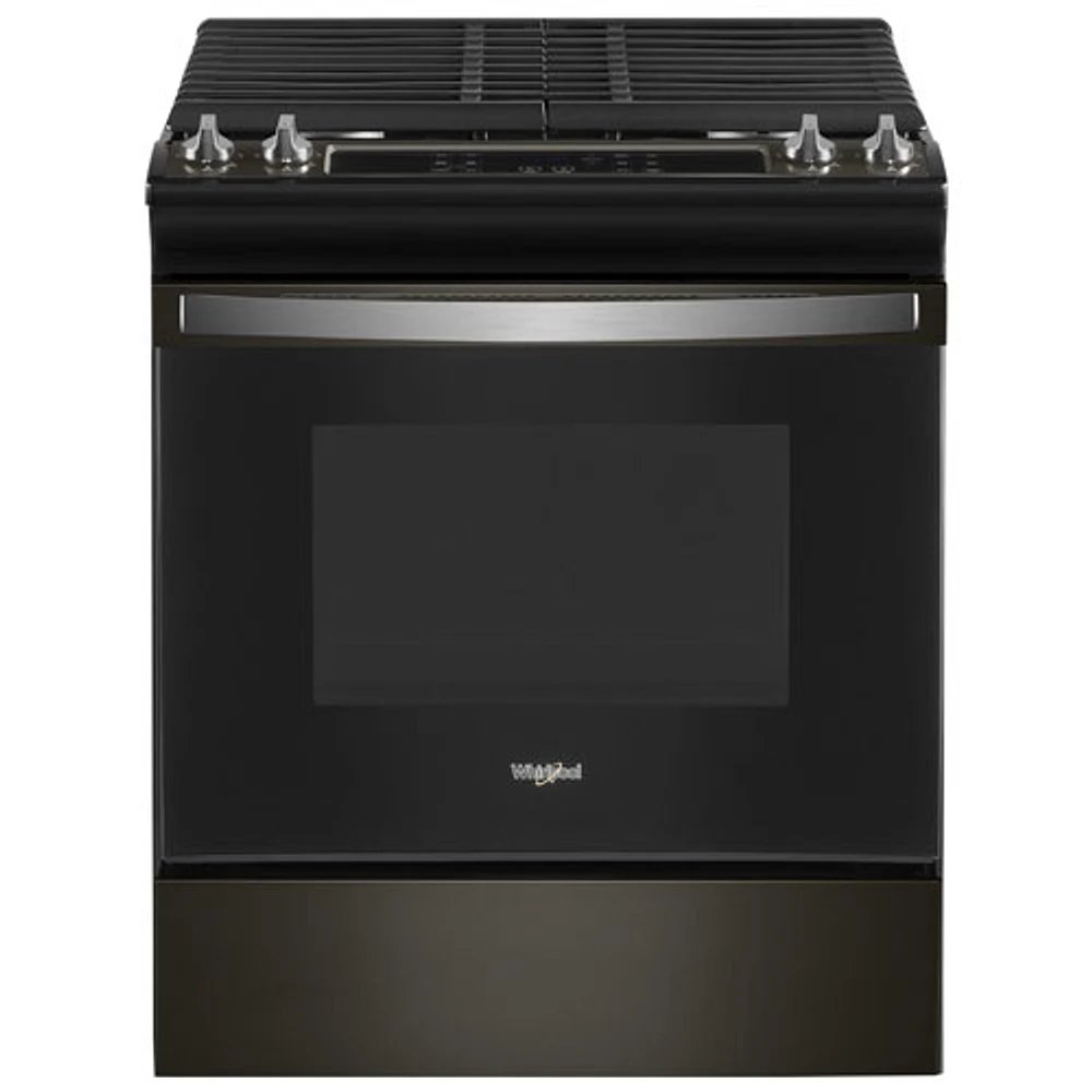 Cuisinière au gaz encastrable à four autonettoyant 5 pi³ 30 po de Whirlpool (WEG515S0LV) - Inox noir