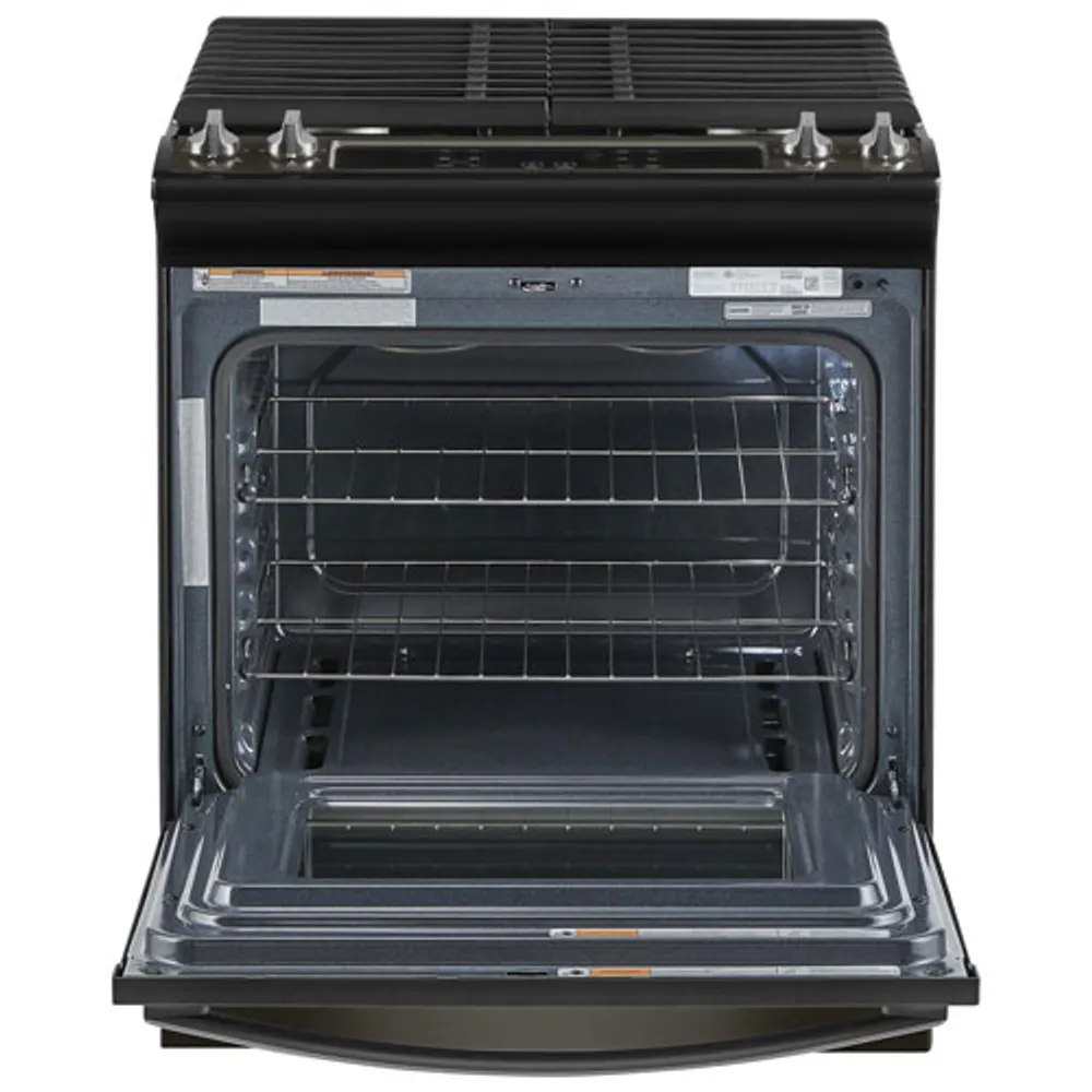 Whirlpool 30" 5.0 Cu. Ft. Self-Clean Slide-In Gas Range (WEG515S0LV) - Black Stainless