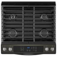 Cuisinière au gaz encastrable à four autonettoyant 5 pi³ 30 po de Whirlpool (WEG515S0LV) - Inox noir