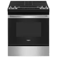 Whirlpool 30" 5.0 Cu. Ft. Self-Clean Slide-In Gas Range (WEG515S0LS) - Stainless Steel