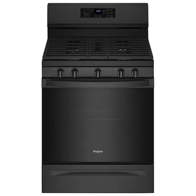 Whirlpool 30" 5.0 Cu. Ft. Self-Clean 5-Burner Freestanding Gas Air Fry Range (WFG550S0LB) -Black