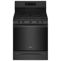 Whirlpool 30" 5.0 Cu. Ft. Self-Clean 5-Burner Freestanding Gas Air Fry Range (WFG550S0LB) -Black