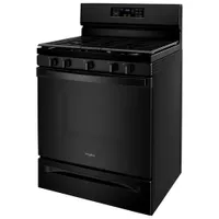 Whirlpool 30" 5.0 Cu. Ft. Self-Clean 5-Burner Freestanding Gas Air Fry Range (WFG550S0LB) -Black