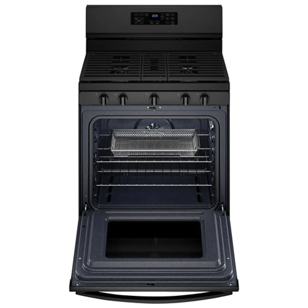 Whirlpool 30" 5.0 Cu. Ft. Self-Clean 5-Burner Freestanding Gas Air Fry Range (WFG550S0LB) -Black