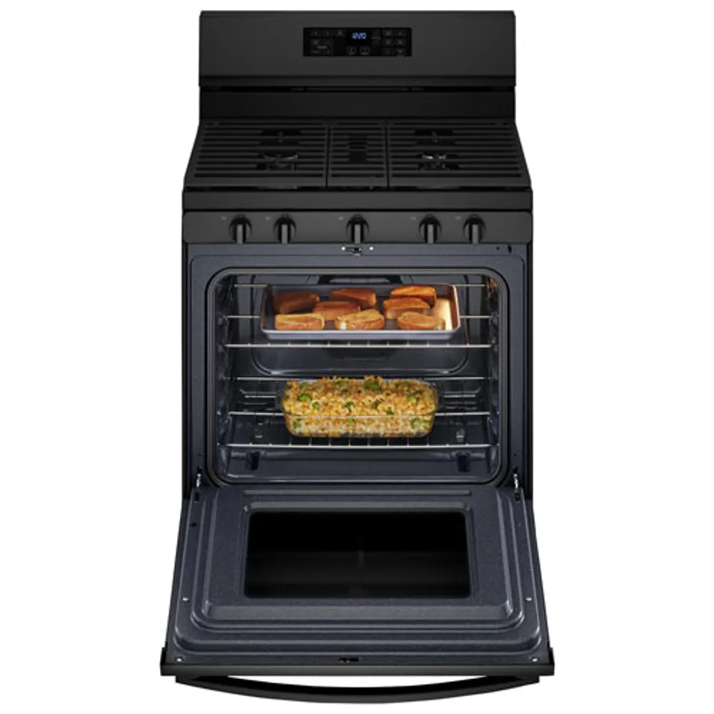 Whirlpool 30" 5.0 Cu. Ft. Self-Clean 5-Burner Freestanding Gas Air Fry Range (WFG550S0LB) -Black