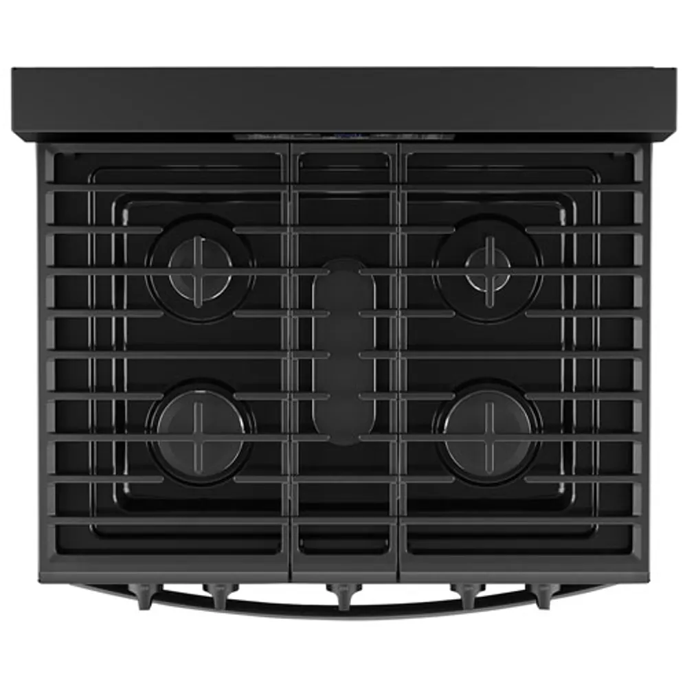 Whirlpool 30" 5.0 Cu. Ft. Self-Clean 5-Burner Freestanding Gas Air Fry Range (WFG550S0LB) -Black