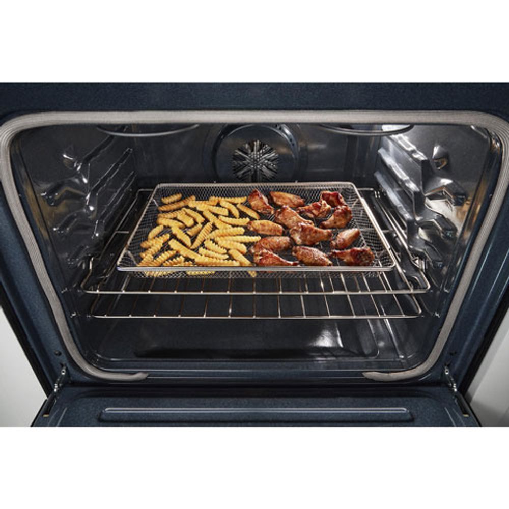 Maytag 30" 5.3 Cu. Ft. Self-Clean 5-Element Freestanding Electric Air Fry Range (YMER7700LZ) - Stainless