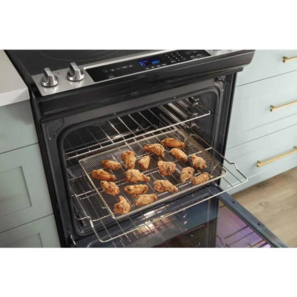 Whirlpool 30" 6.4 Cu. Ft. True Convection 5-Element Slide-In Electric Air Fry Range (YWEE745H0LZ) - Stainless Steel