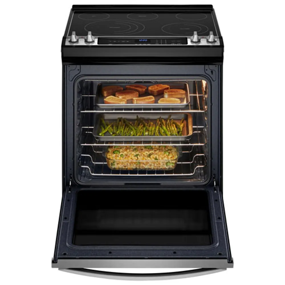 Whirlpool 30" 6.4 Cu. Ft. True Convection 5-Element Slide-In Electric Air Fry Range (YWEE745H0LZ) - Stainless Steel