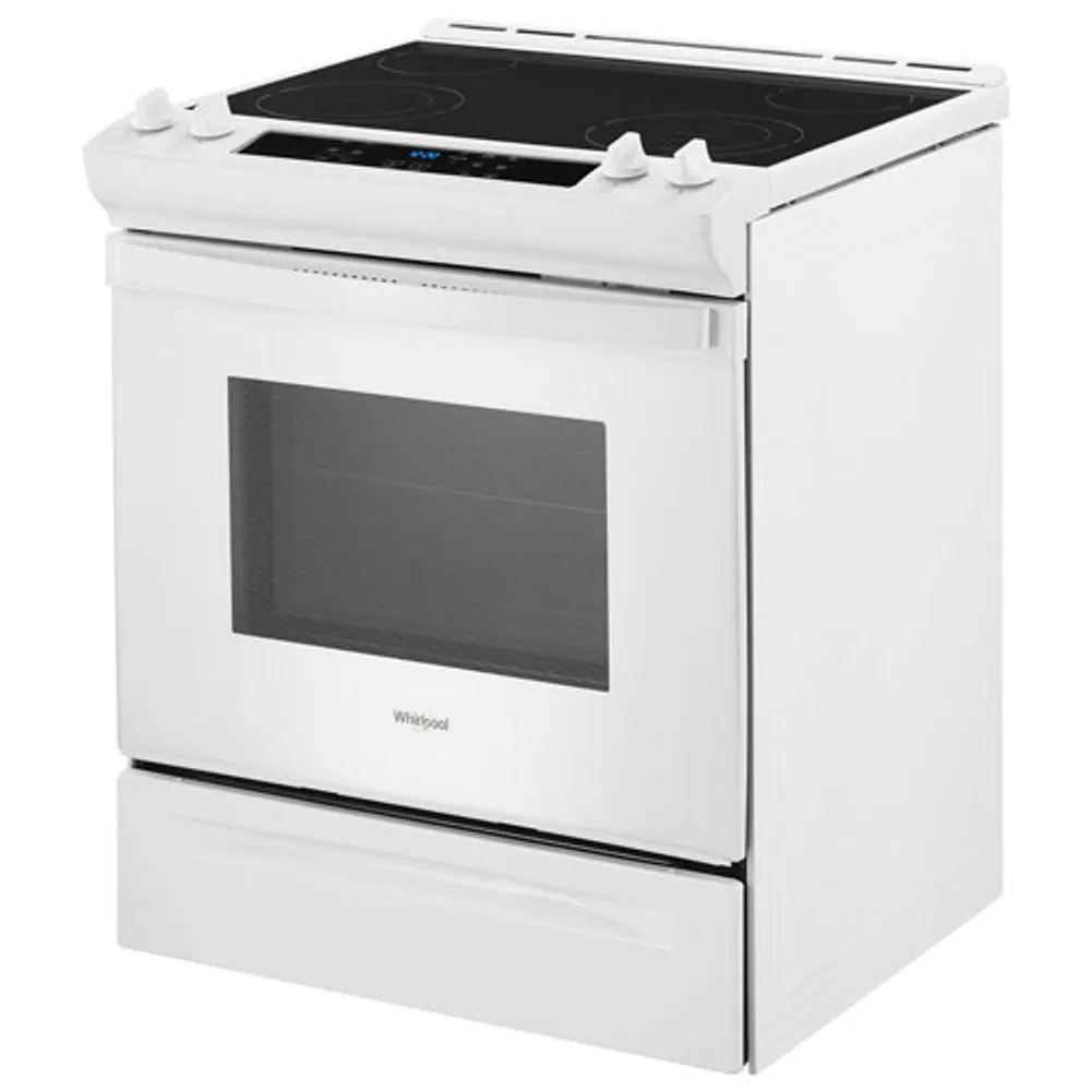 Cuisinière électrique encastrable/four autonettoyant 4,8 pi³ 30 po de Whirlpool (YWEE515S0LW)-Blanc