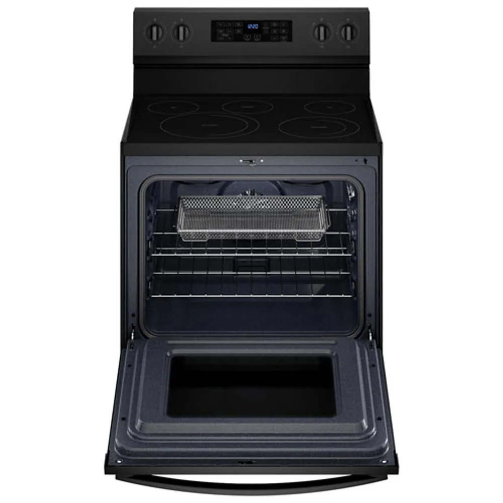 Whirlpool 30" 5.3 Cu. Ft. Fan Convection 5-Element Freestanding Electric Air Fry Range (YWFE550S0LB) - Black