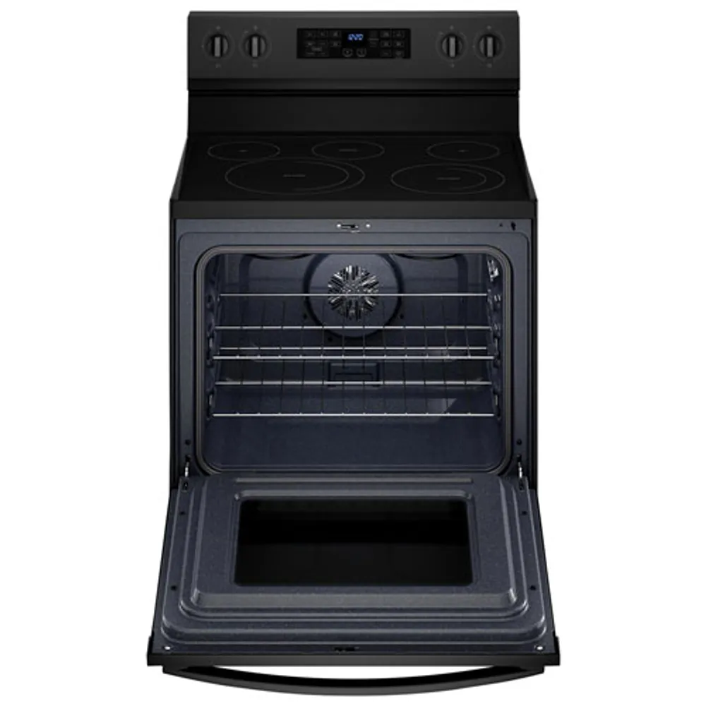 Whirlpool 30" 5.3 Cu. Ft. Fan Convection 5-Element Freestanding Electric Air Fry Range (YWFE550S0LB) - Black